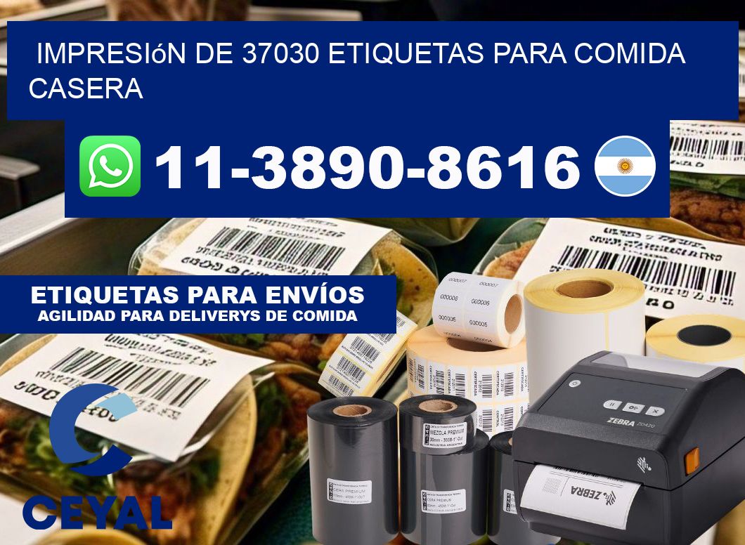 impresión de 37030 etiquetas para comida casera