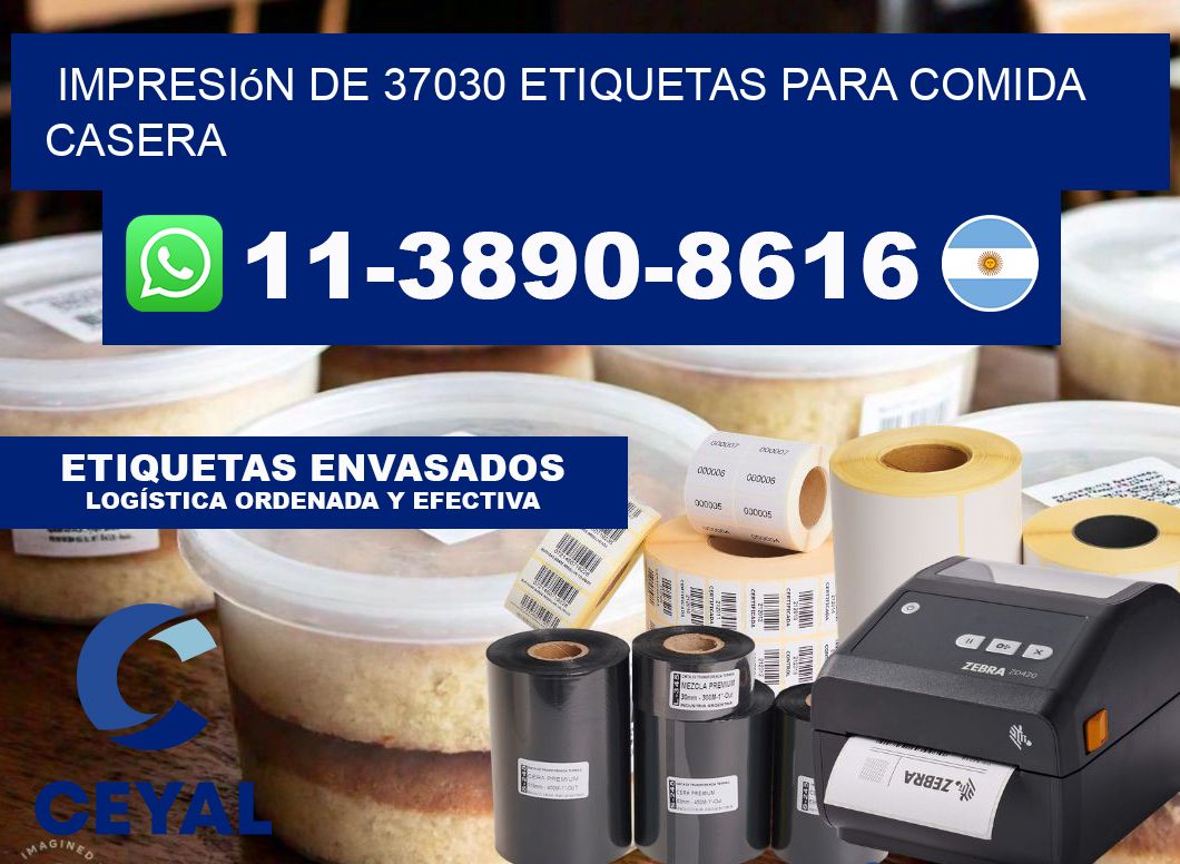 impresión de 37030 etiquetas para comida casera