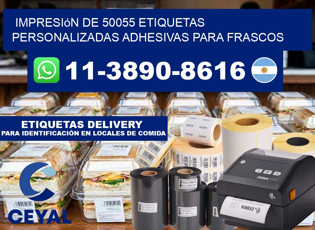 impresión de 50055 etiquetas personalizadas adhesivas para frascos