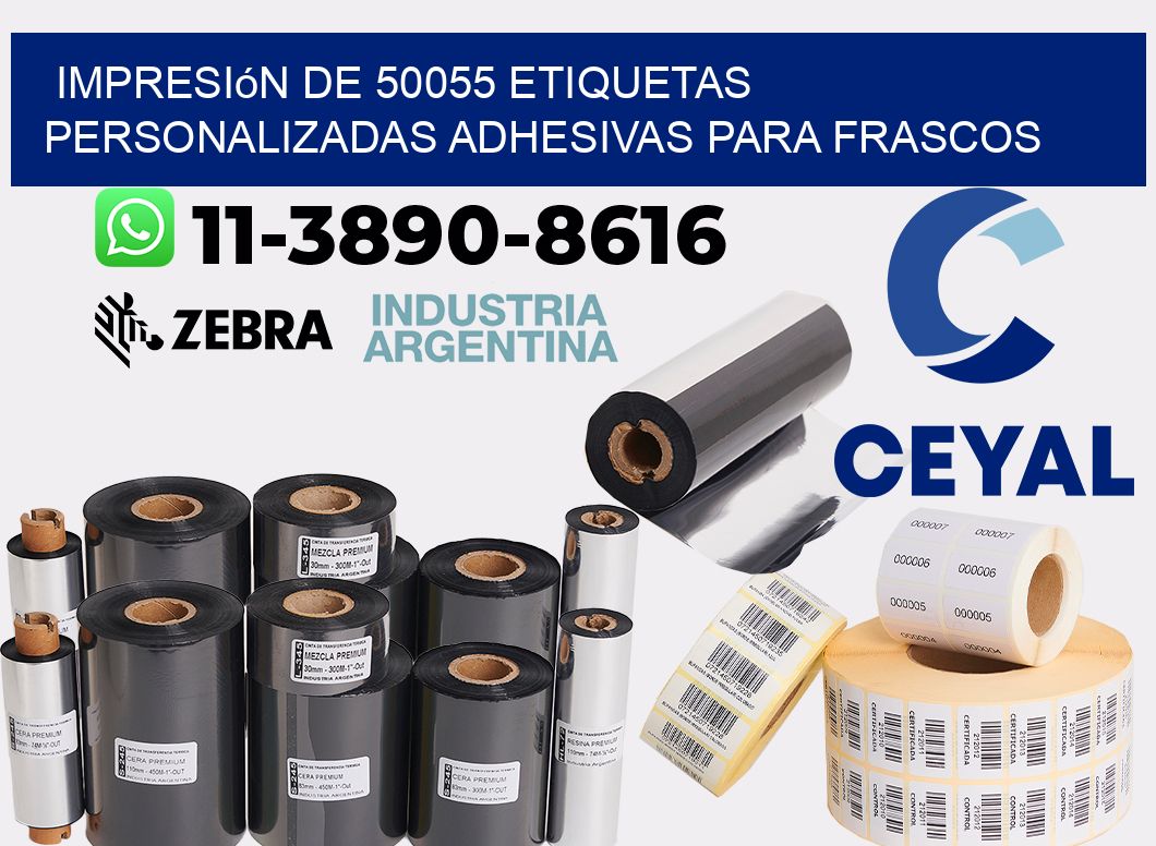 impresión de 50055 etiquetas personalizadas adhesivas para frascos
