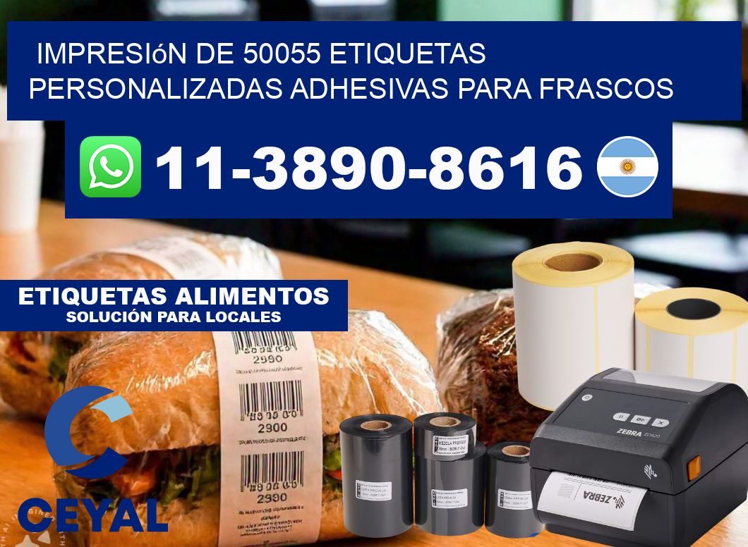 impresión de 50055 etiquetas personalizadas adhesivas para frascos