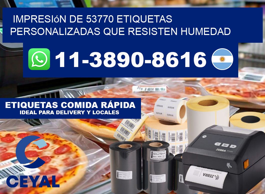impresión de 53770 etiquetas personalizadas que resisten humedad