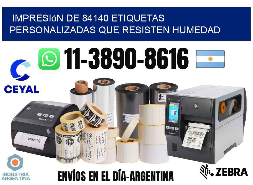 impresión de 84140 etiquetas personalizadas que resisten humedad