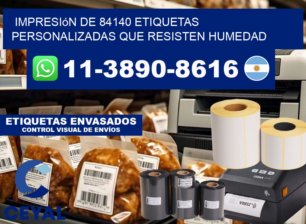 impresión de 84140 etiquetas personalizadas que resisten humedad