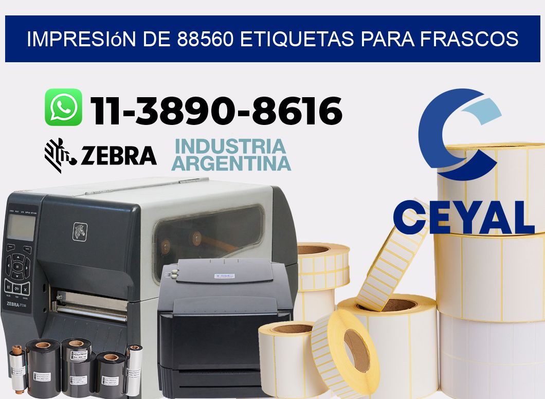 impresión de 88560 etiquetas para frascos