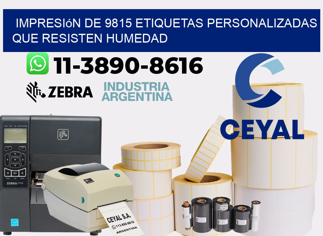 impresión de 9815 etiquetas personalizadas que resisten humedad