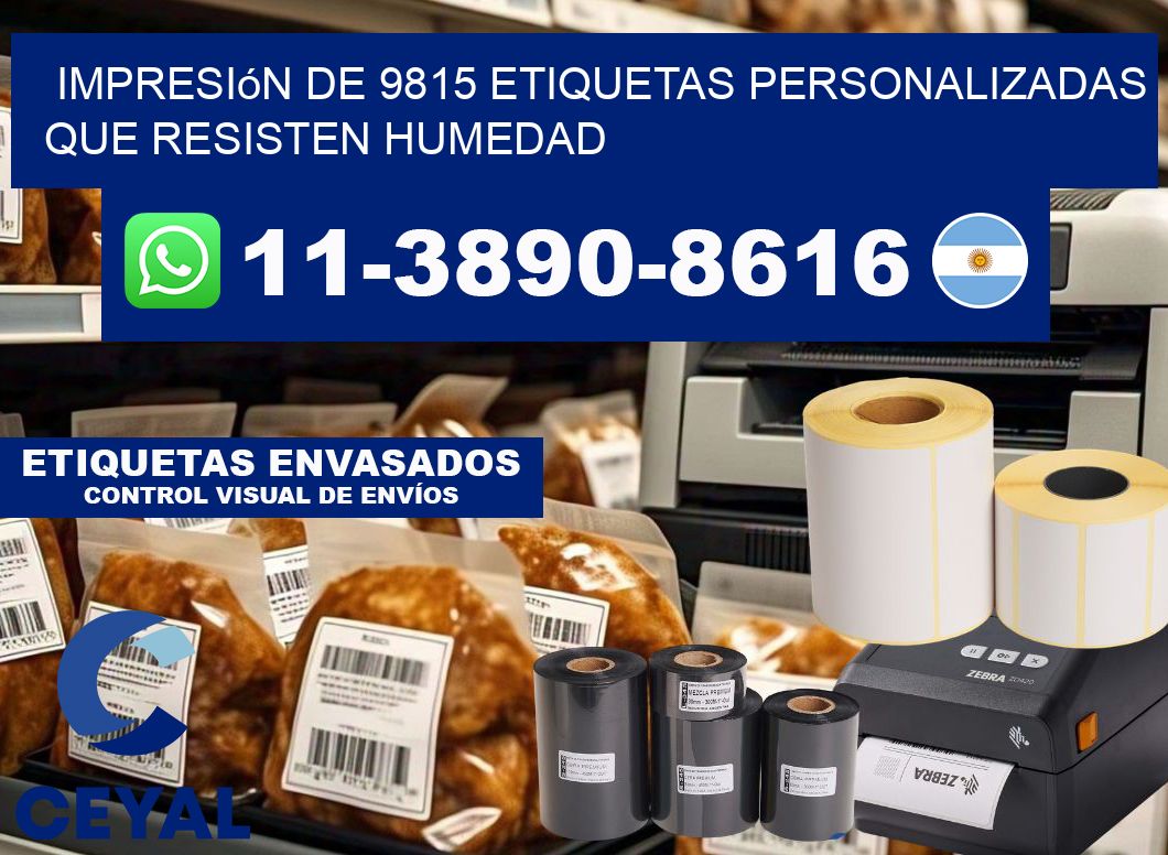 impresión de 9815 etiquetas personalizadas que resisten humedad