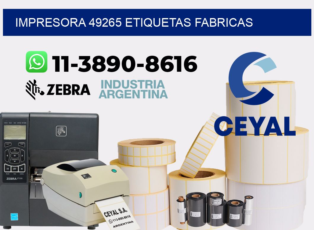 impresora 49265 etiquetas fabricas
