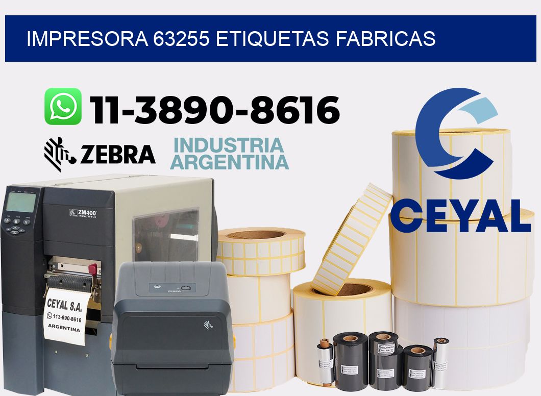 impresora 63255 etiquetas fabricas