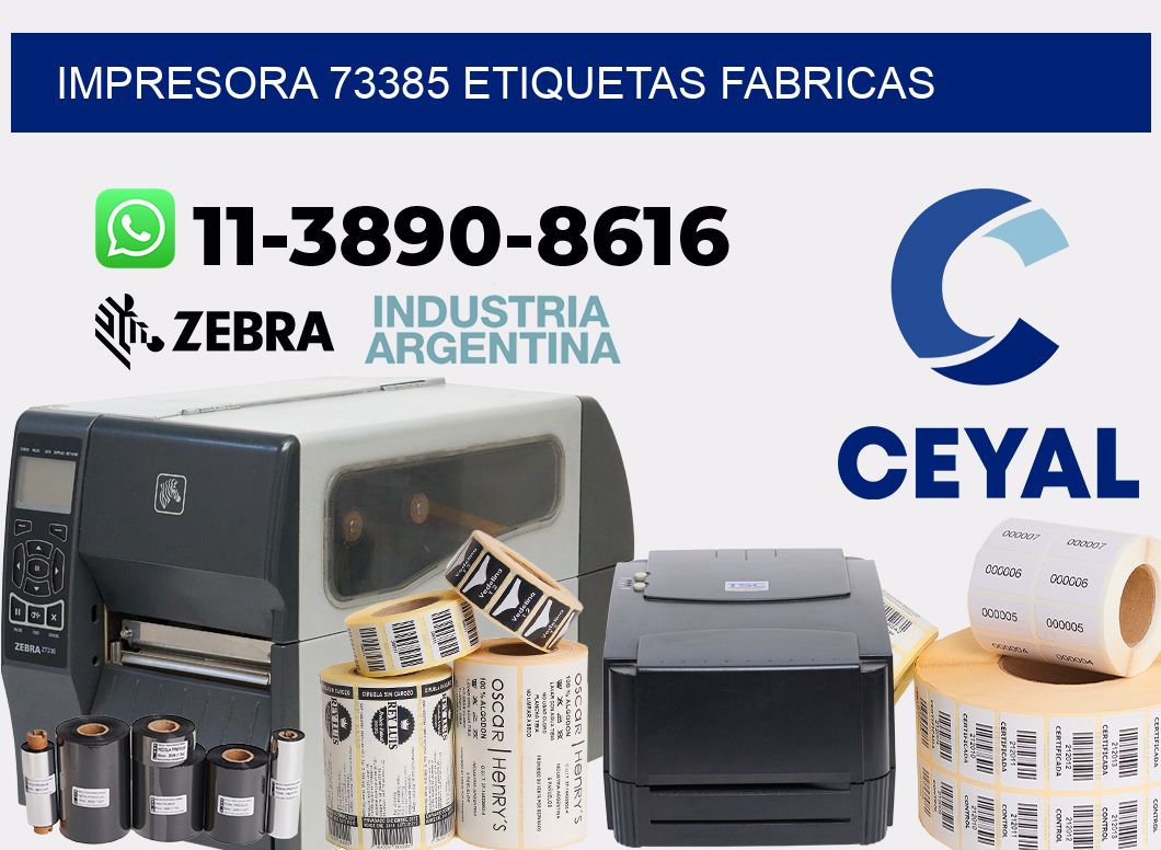 impresora 73385 etiquetas fabricas