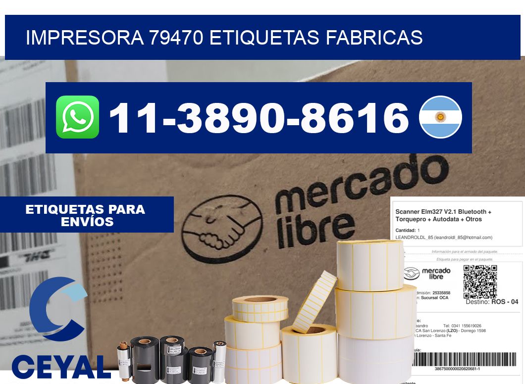 impresora 79470 etiquetas fabricas
