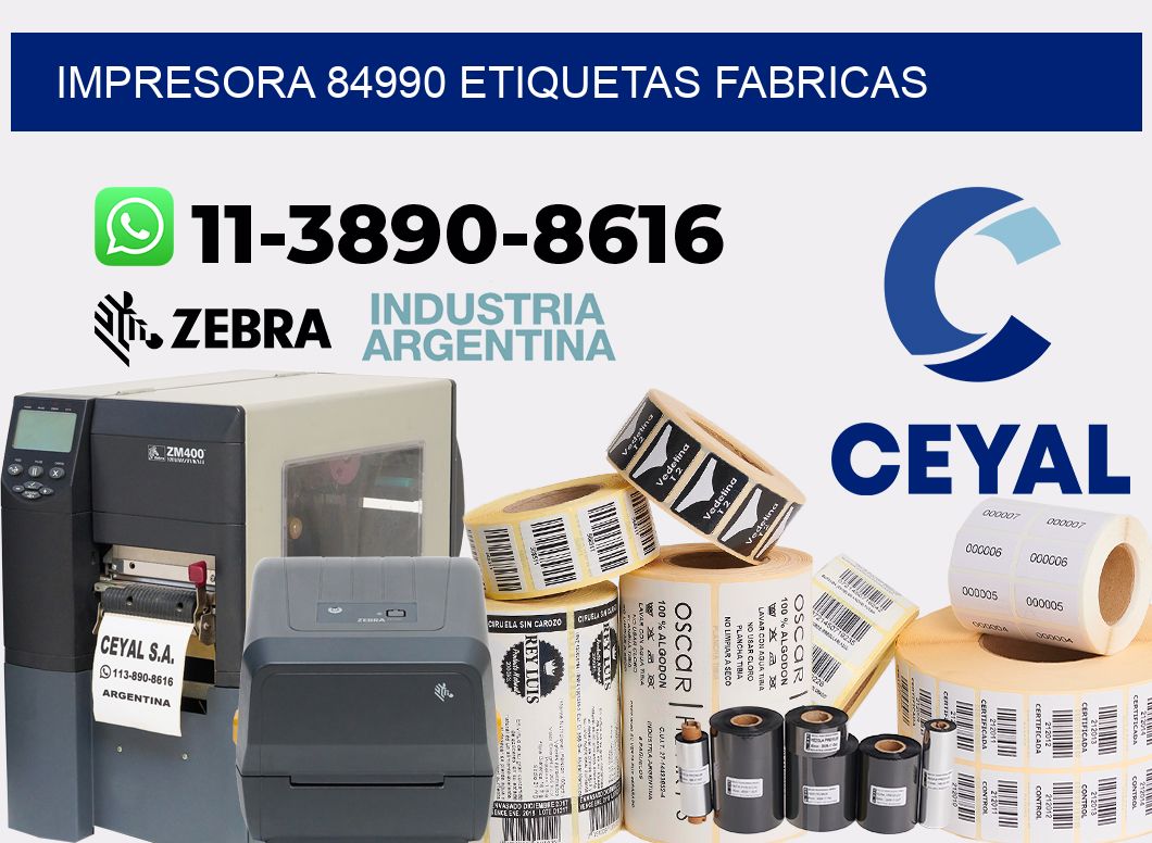 impresora 84990 etiquetas fabricas