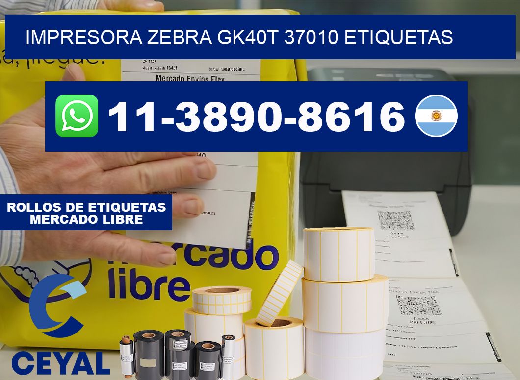 impresora zebra gk40t 37010 etiquetas
