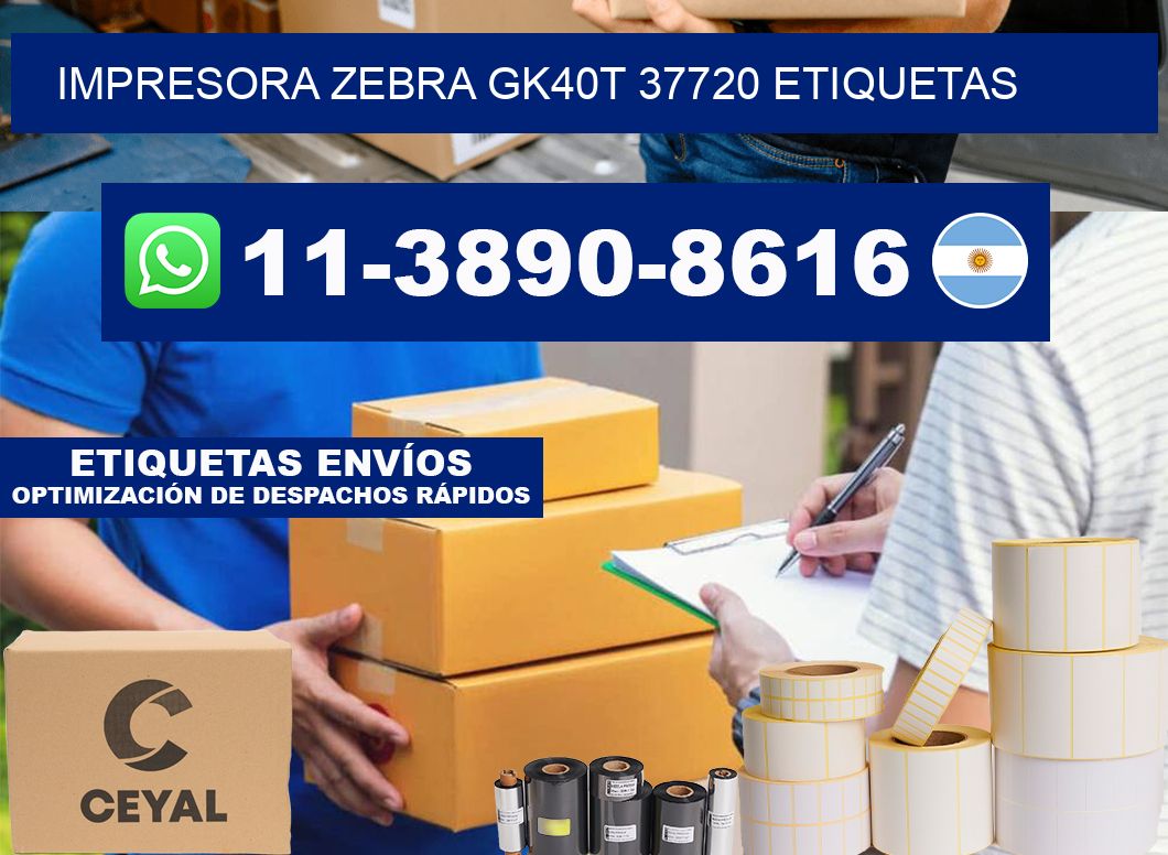 impresora zebra gk40t 37720 etiquetas