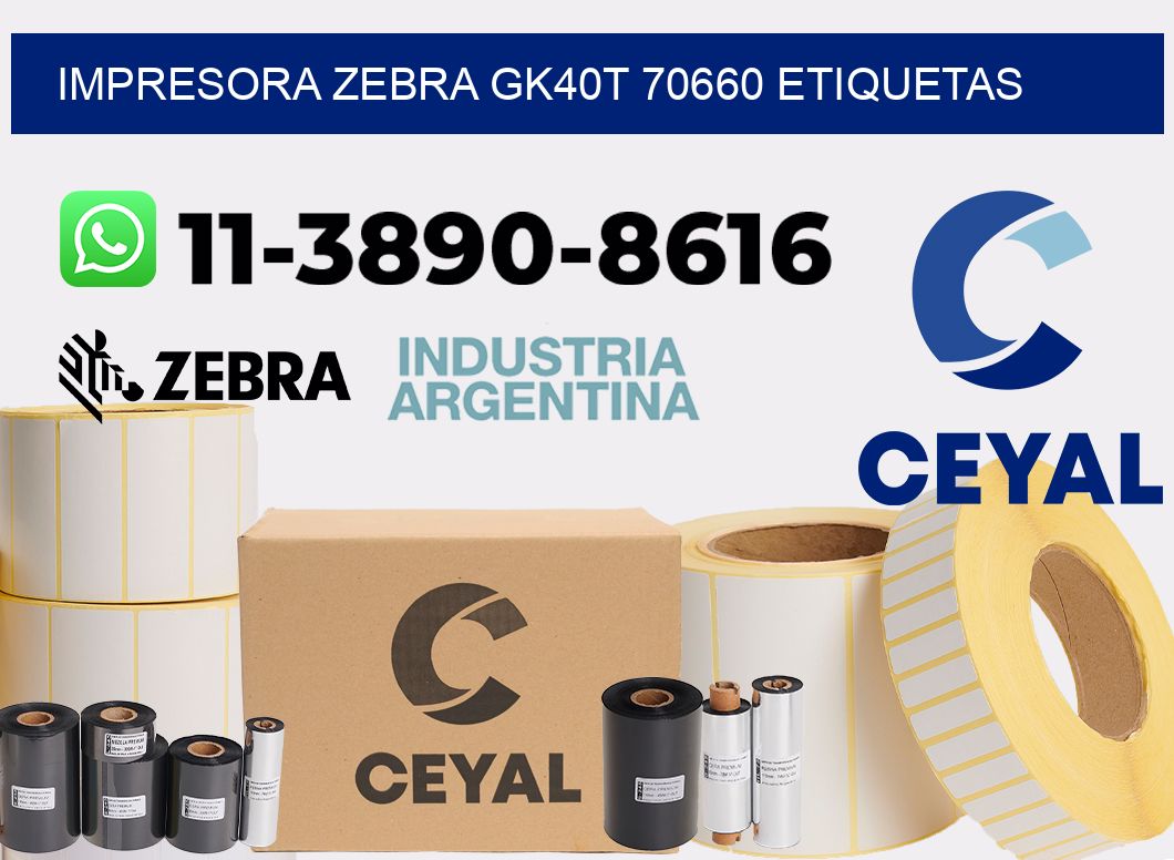 impresora zebra gk40t 70660 etiquetas