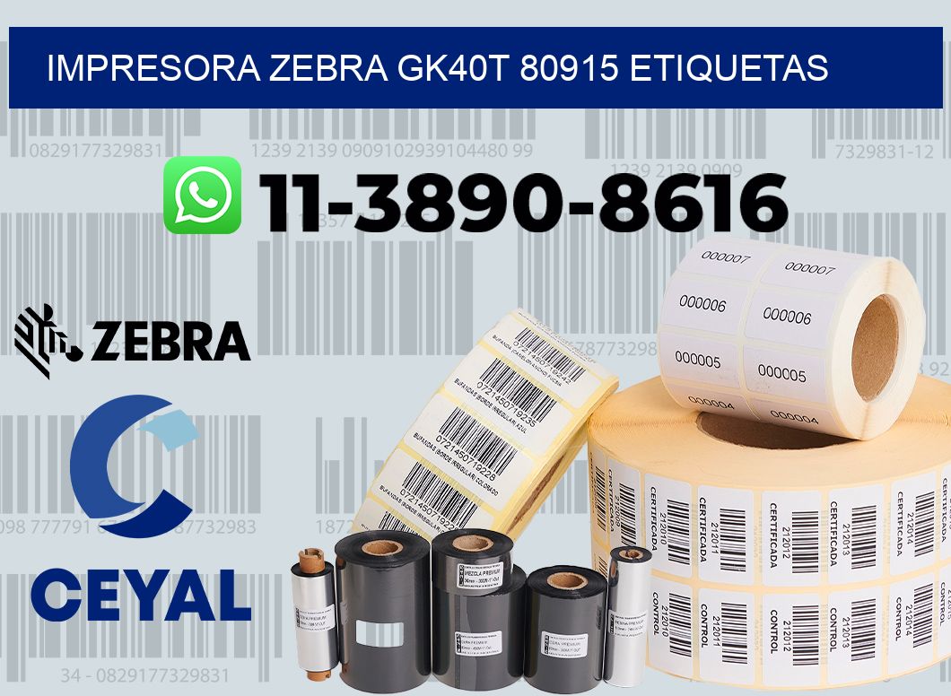 impresora zebra gk40t 80915 etiquetas