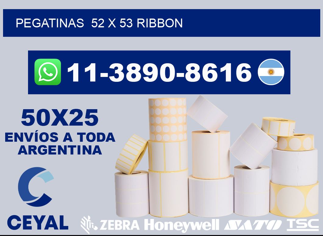 pegatinas  52 x 53 ribbon