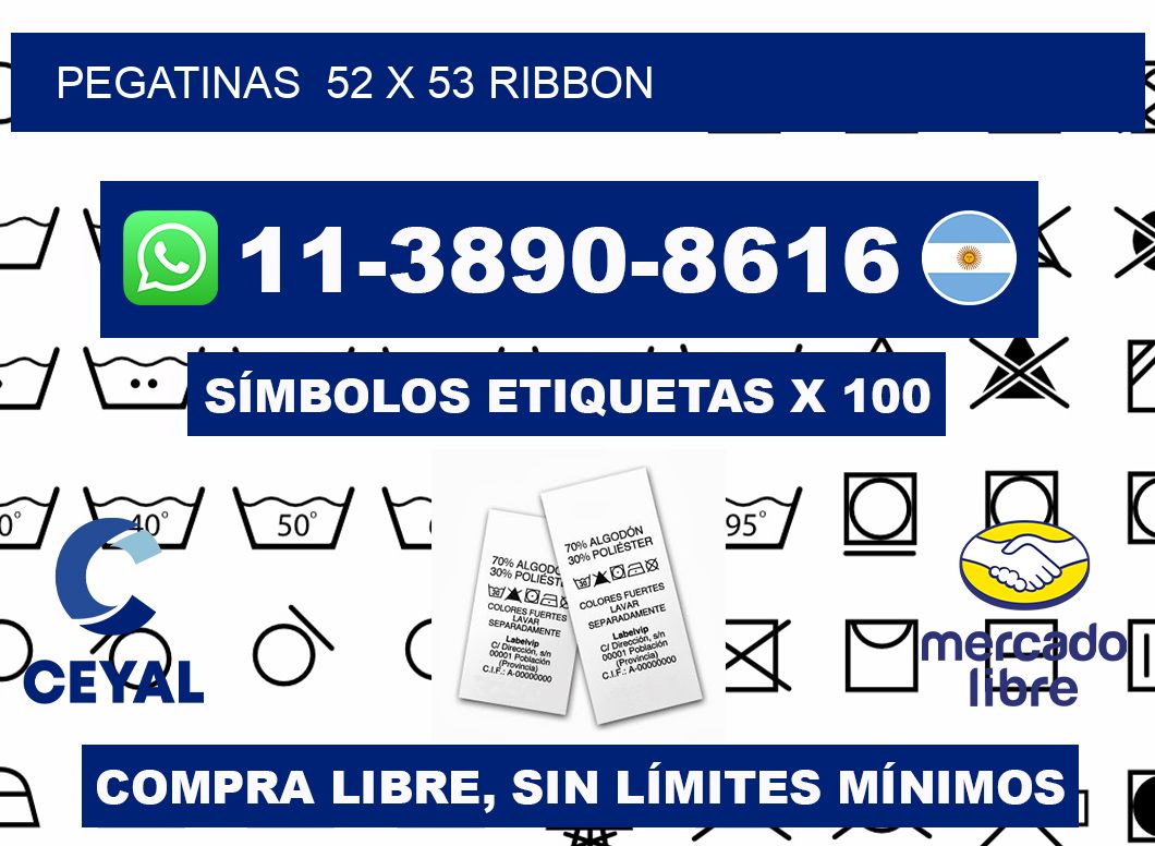 pegatinas  52 x 53 ribbon