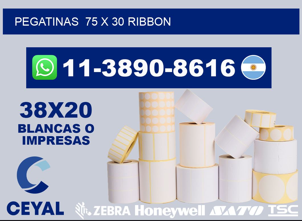 pegatinas  75 x 30 ribbon