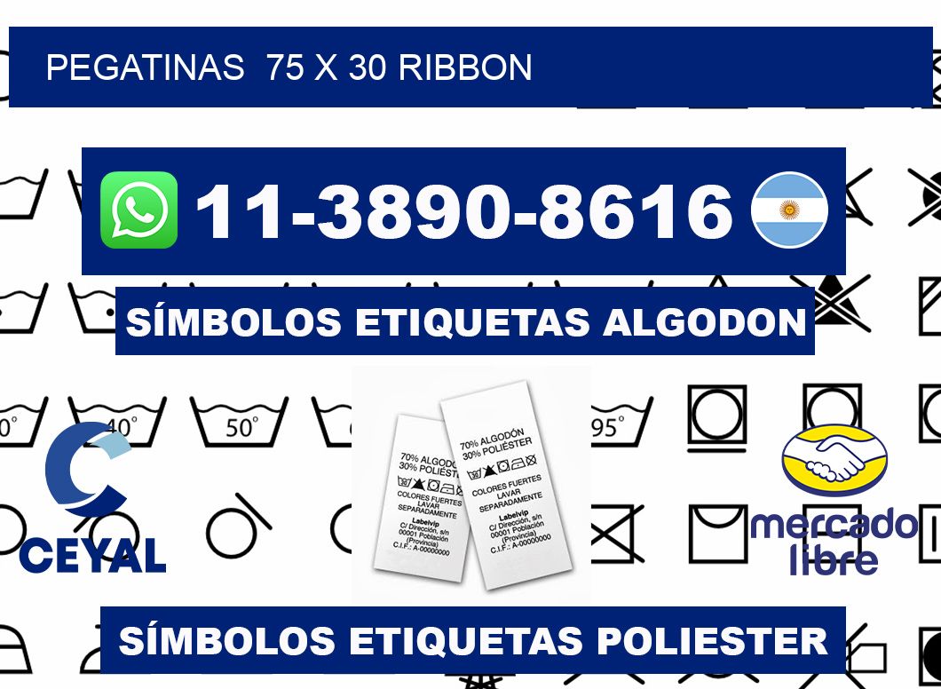 pegatinas  75 x 30 ribbon