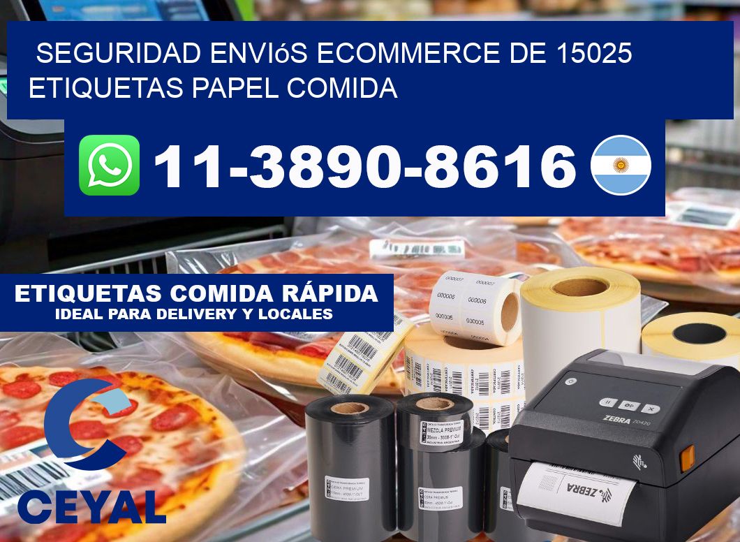 seguridad enviós ecommerce de 15025 etiquetas papel comida