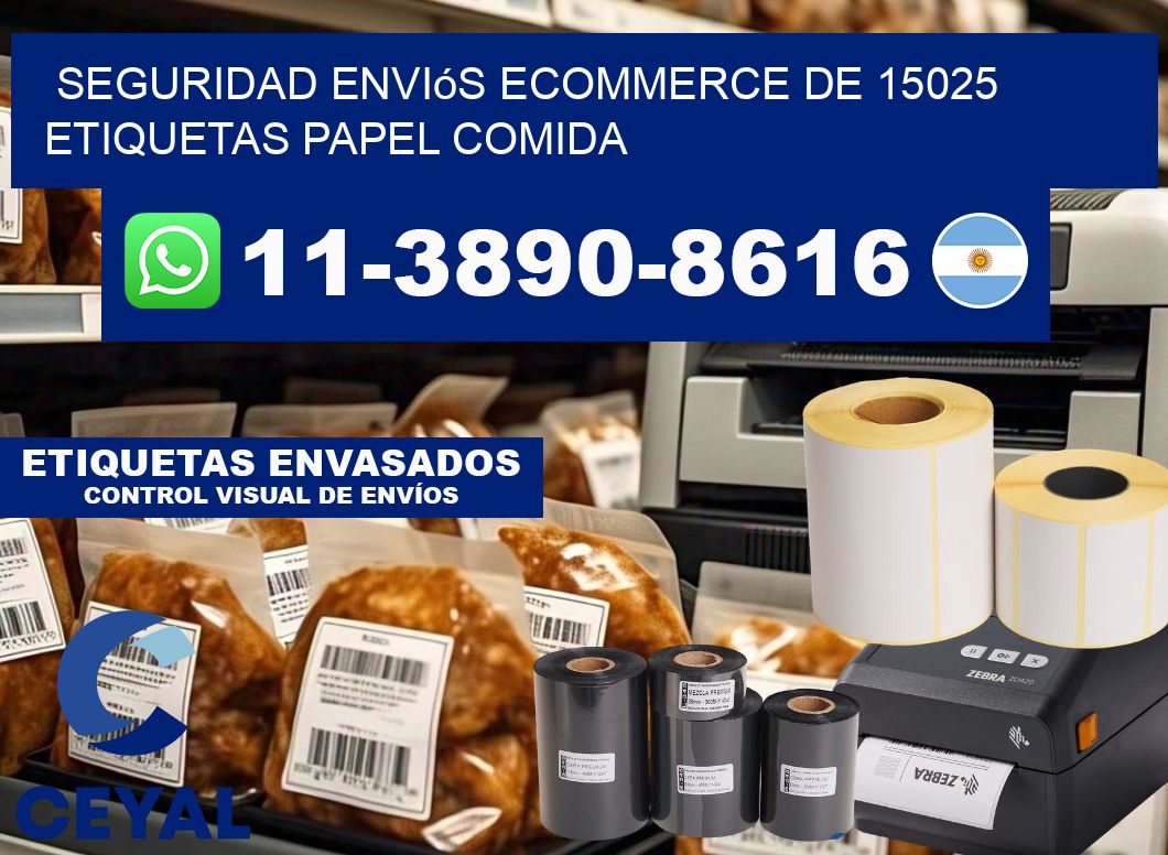 seguridad enviós ecommerce de 15025 etiquetas papel comida