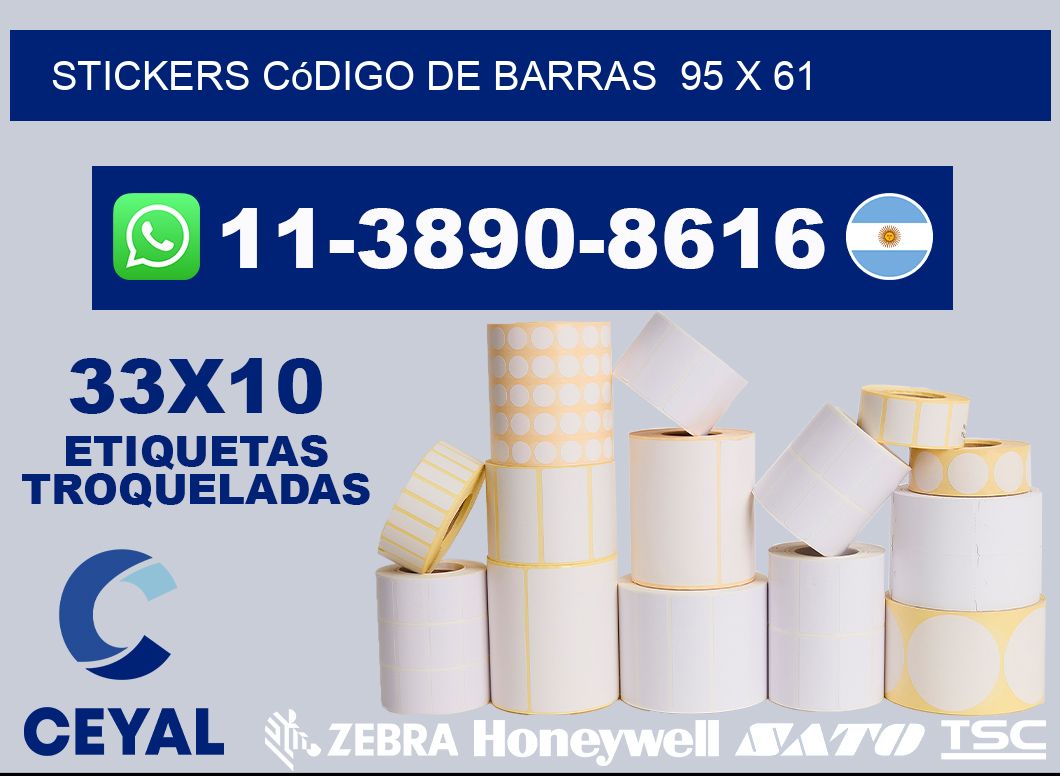 stickers código de barras  95 x 61