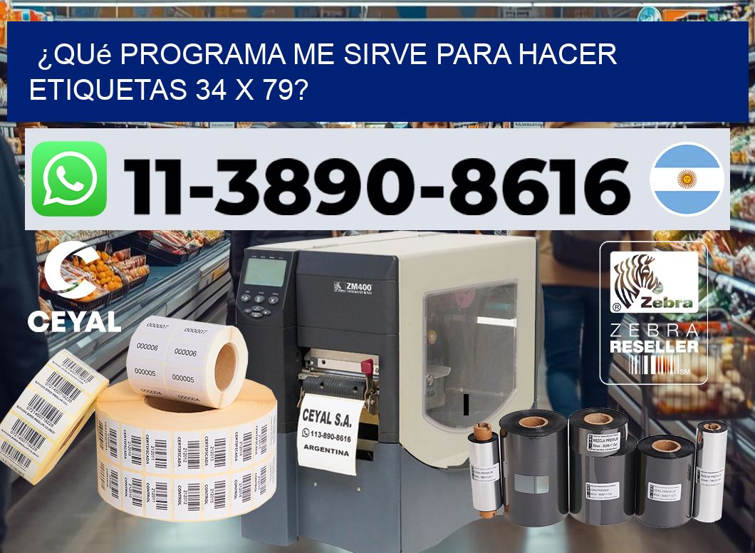 ¿Qué programa me sirve para hacer etiquetas 34 x 79?