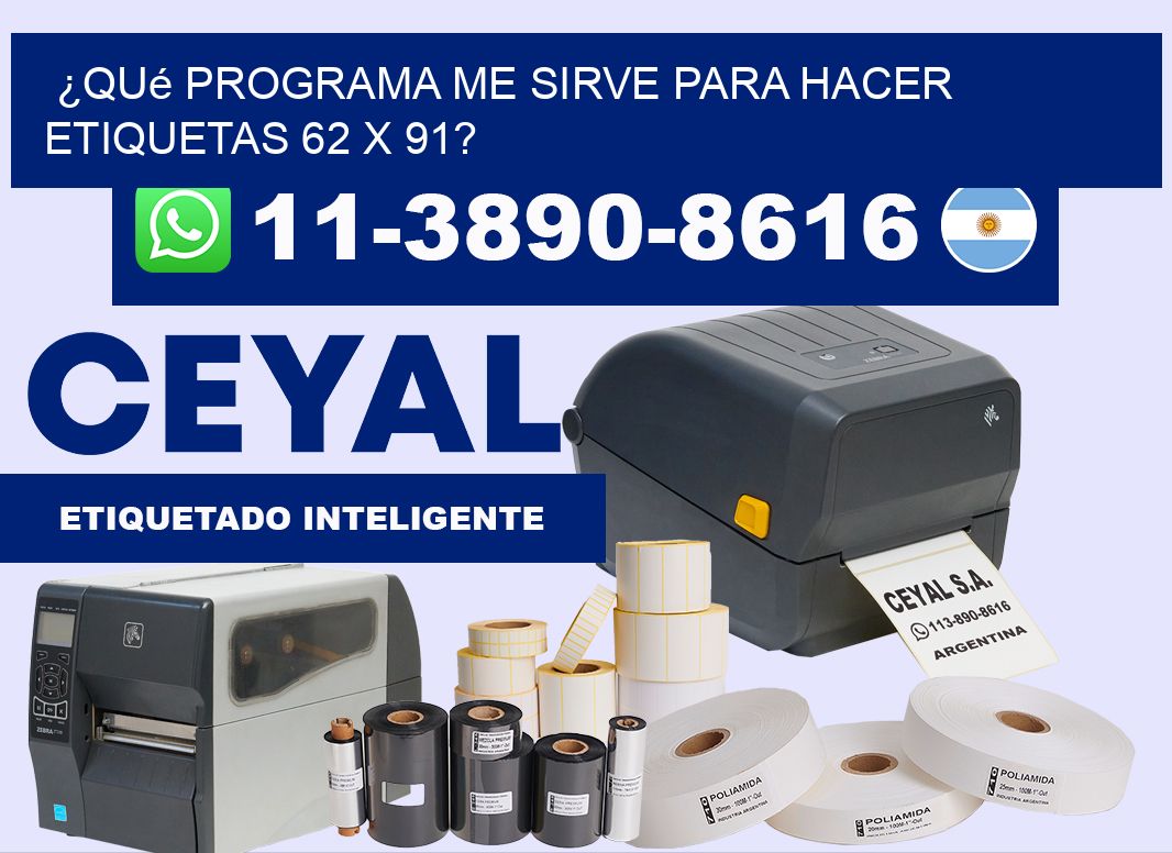 ¿Qué programa me sirve para hacer etiquetas 62 x 91?