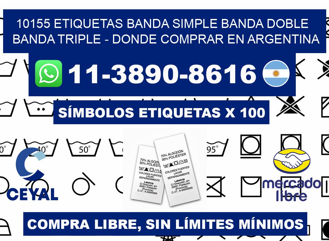 10155 etiquetas banda simple banda doble banda triple - Donde Comprar en Argentina