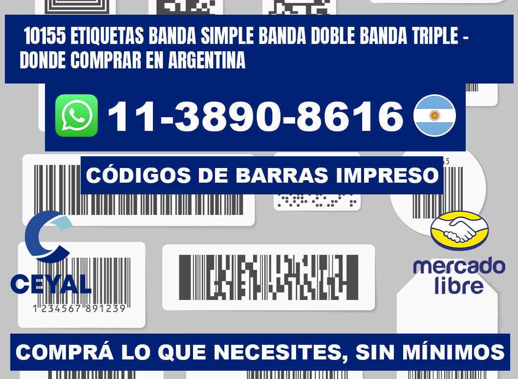 10155 etiquetas banda simple banda doble banda triple - Donde Comprar en Argentina