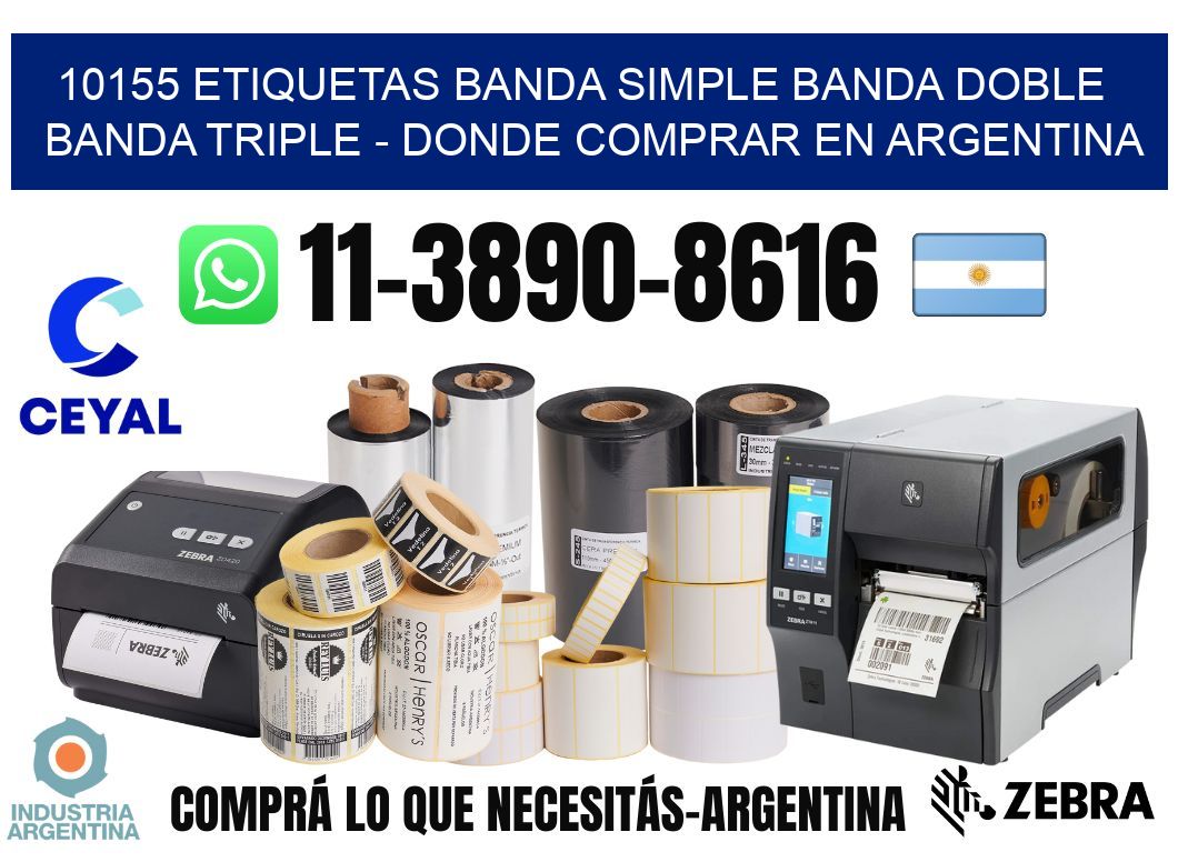 10155 etiquetas banda simple banda doble banda triple - Donde Comprar en Argentina