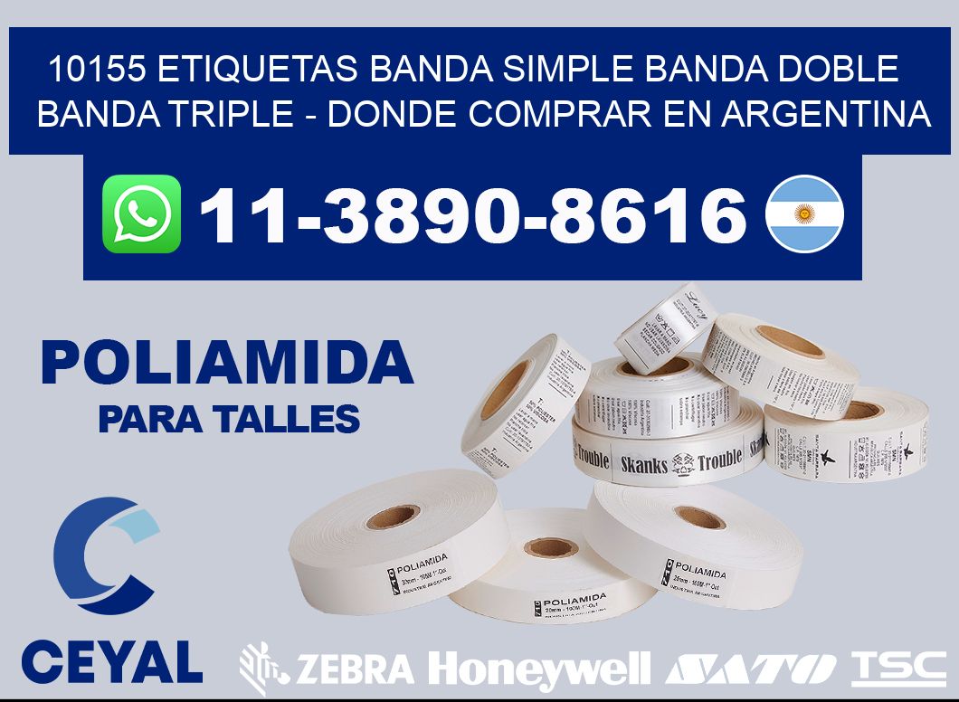 10155 etiquetas banda simple banda doble banda triple - Donde Comprar en Argentina