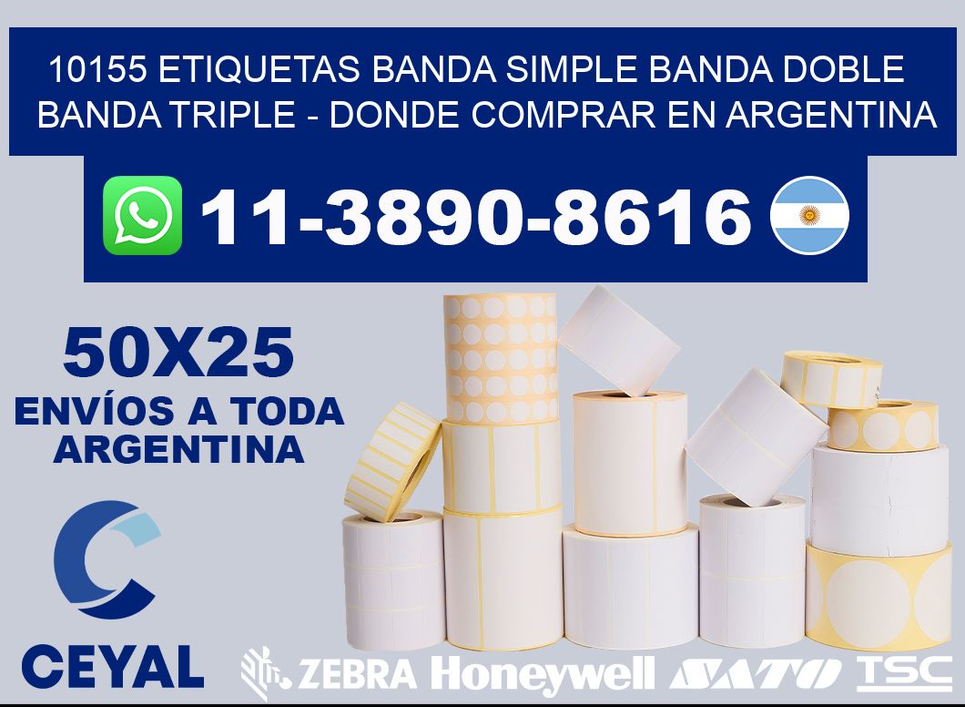 10155 etiquetas banda simple banda doble banda triple - Donde Comprar en Argentina