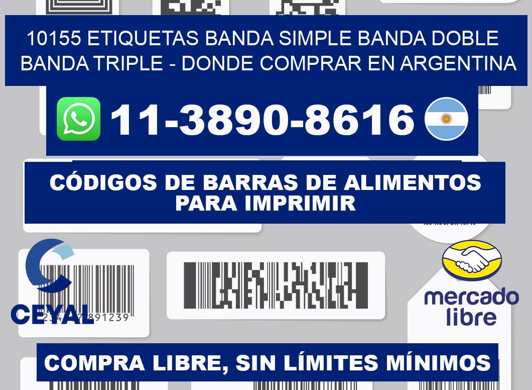 10155 etiquetas banda simple banda doble banda triple - Donde Comprar en Argentina