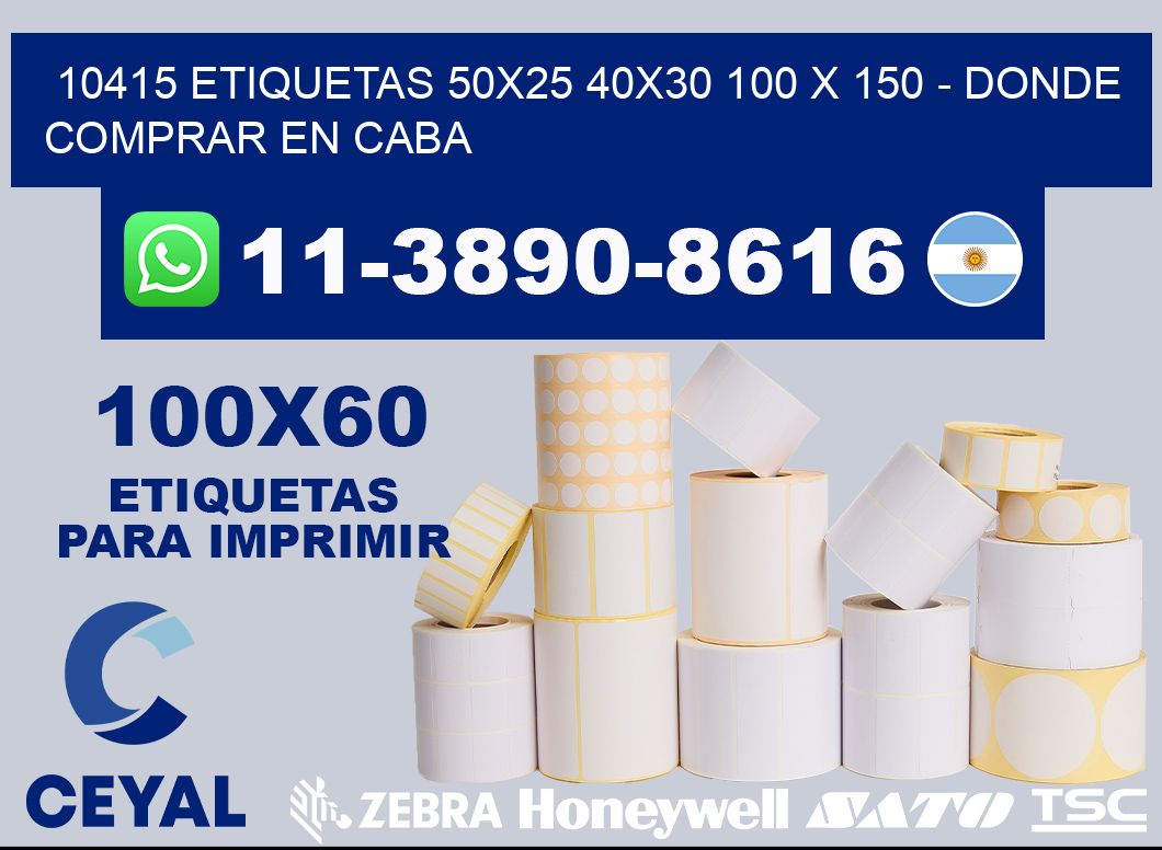 10415 etiquetas 50x25 40x30 100 x 150 - Donde Comprar en Caba