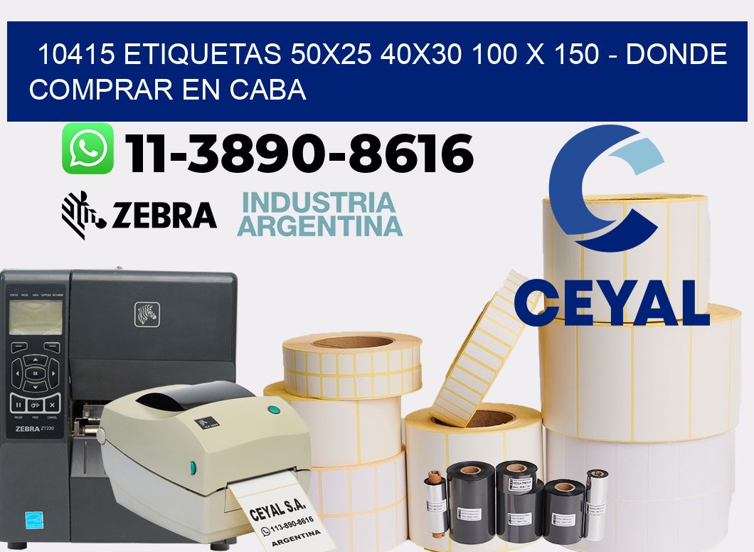 10415 etiquetas 50x25 40x30 100 x 150 - Donde Comprar en Caba