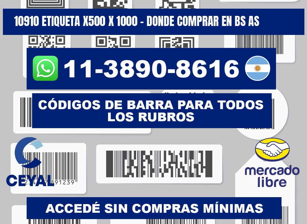 10910 etiqueta x500 x 1000 - Donde Comprar en bs as