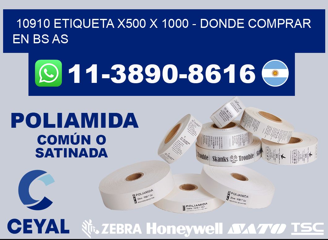 10910 etiqueta x500 x 1000 - Donde Comprar en bs as
