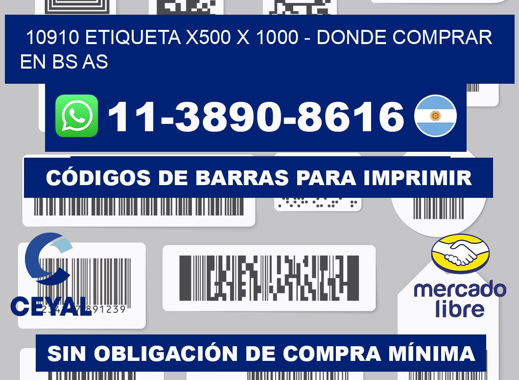 10910 etiqueta x500 x 1000 - Donde Comprar en bs as