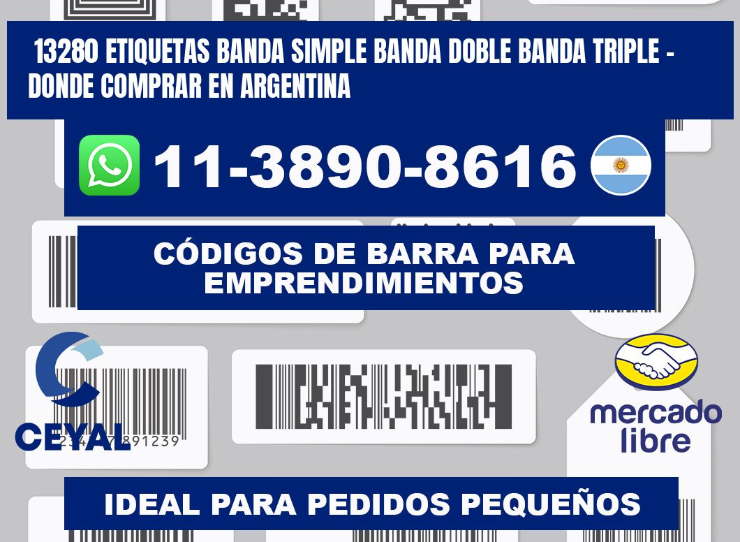 13280 etiquetas banda simple banda doble banda triple - Donde Comprar en Argentina