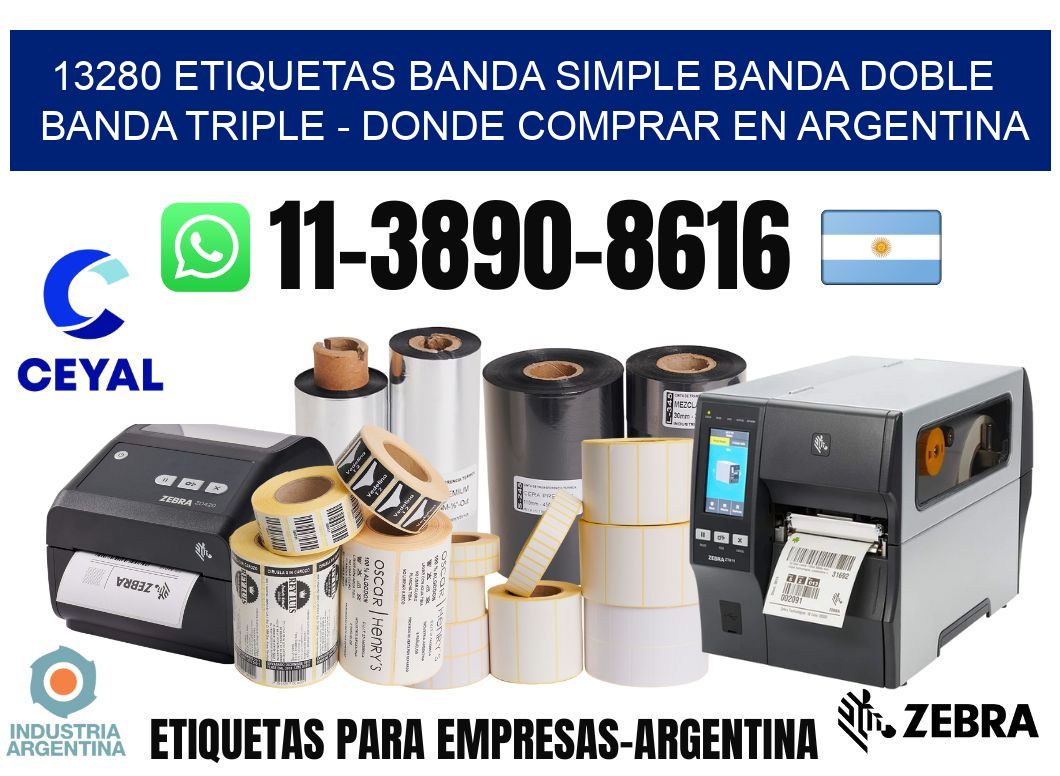 13280 etiquetas banda simple banda doble banda triple - Donde Comprar en Argentina