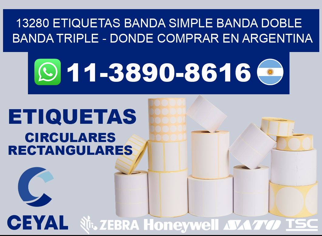 13280 etiquetas banda simple banda doble banda triple - Donde Comprar en Argentina