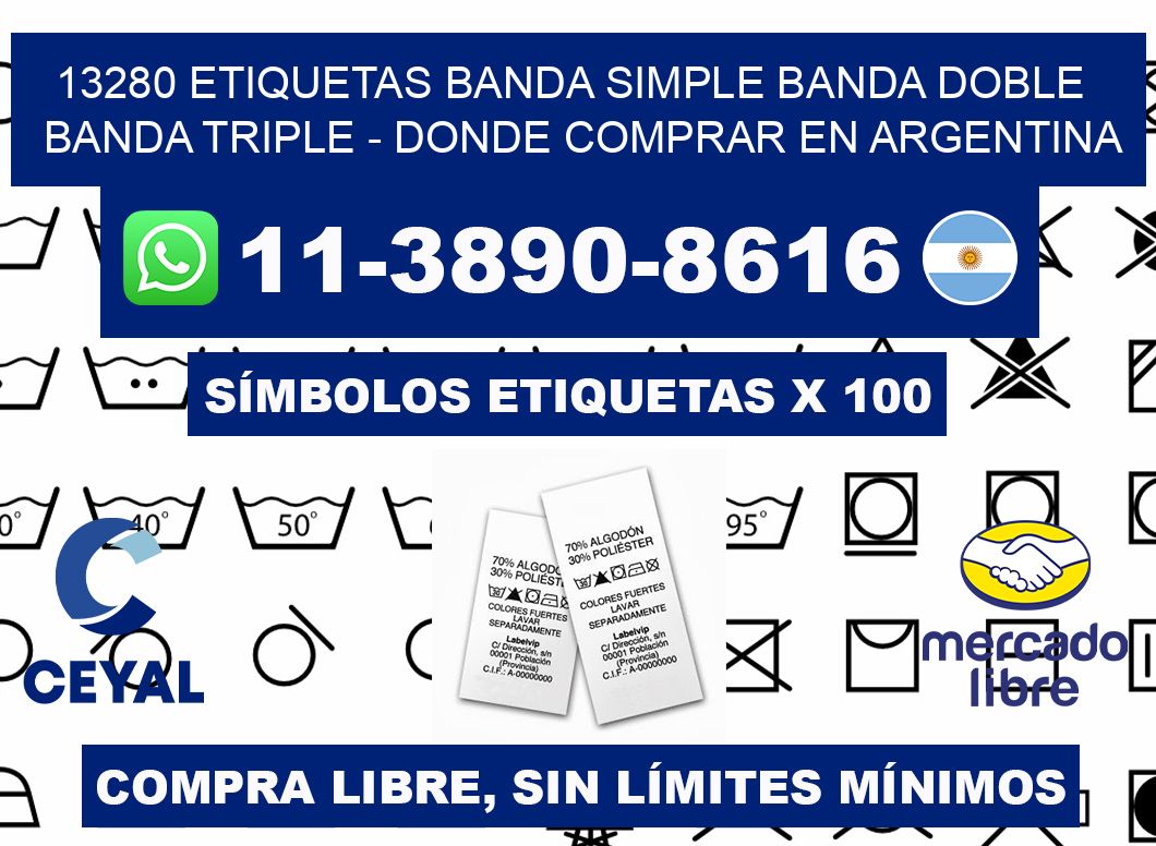 13280 etiquetas banda simple banda doble banda triple - Donde Comprar en Argentina