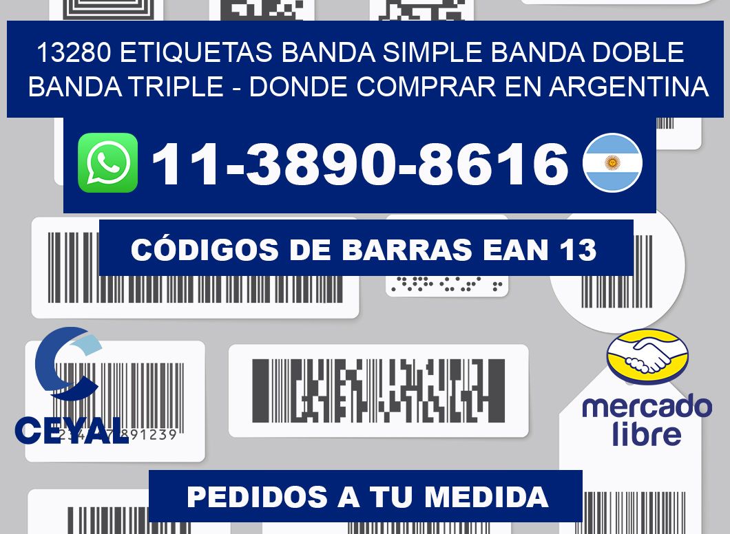 13280 etiquetas banda simple banda doble banda triple - Donde Comprar en Argentina