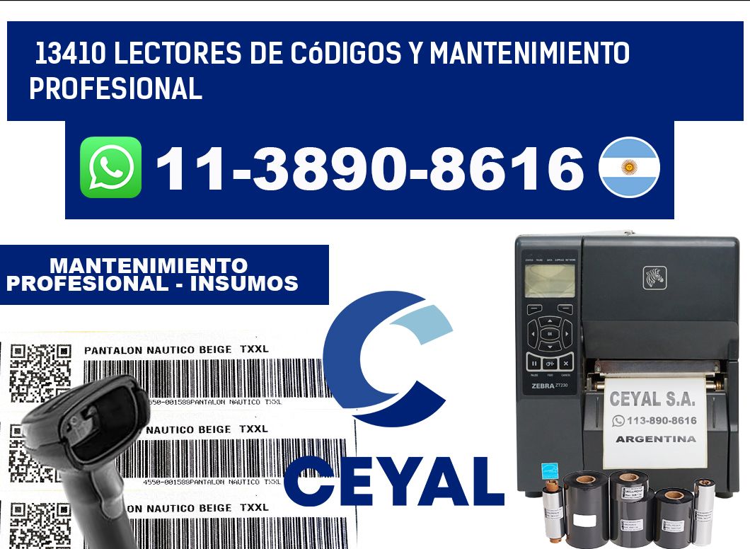 13410 Lectores de Códigos y Mantenimiento Profesional