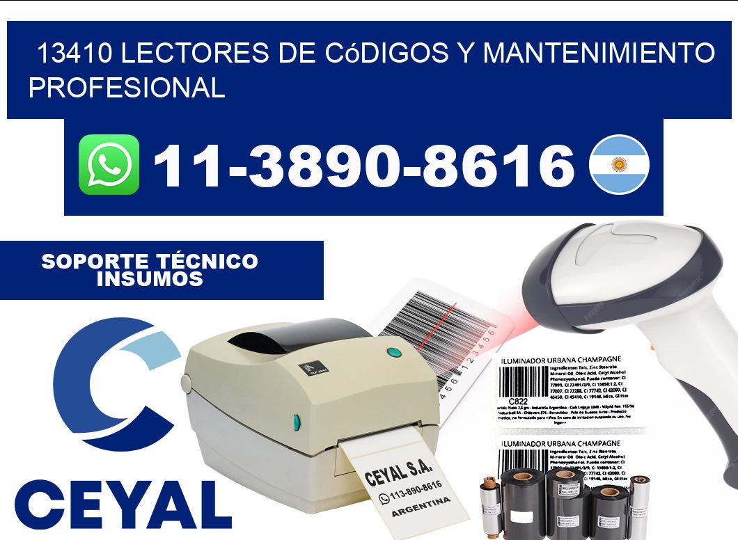 13410 Lectores de Códigos y Mantenimiento Profesional