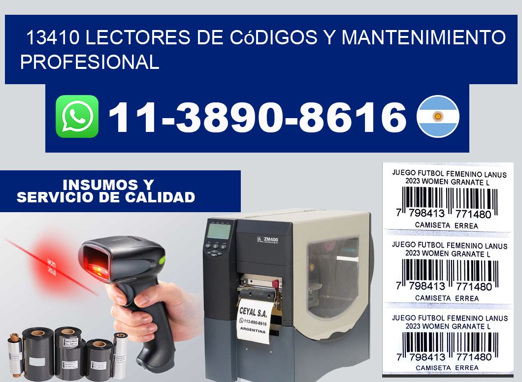 13410 Lectores de Códigos y Mantenimiento Profesional