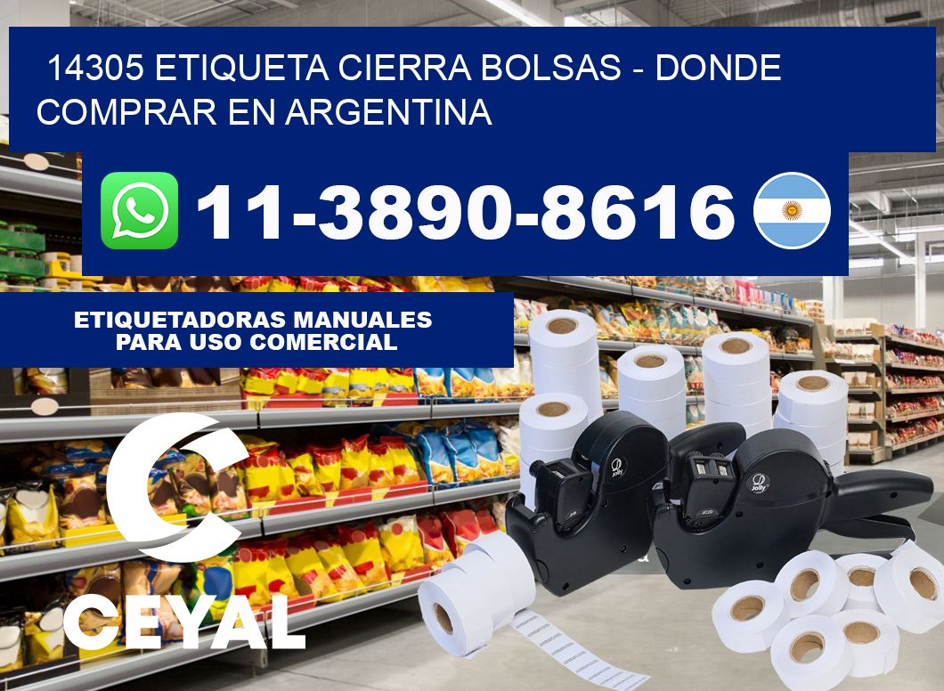 14305 etiqueta Cierra Bolsas - Donde Comprar en Argentina