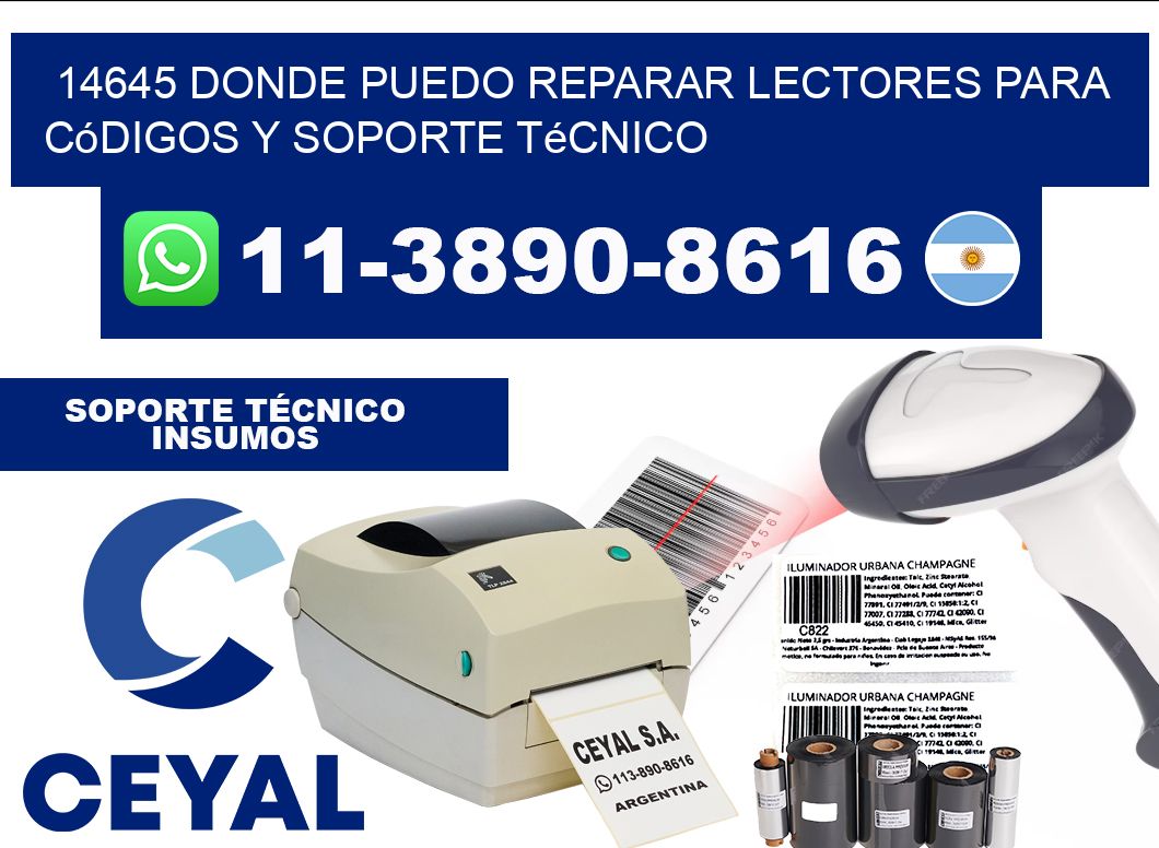 14645 donde puedo reparar Lectores para códigos y Soporte Técnico